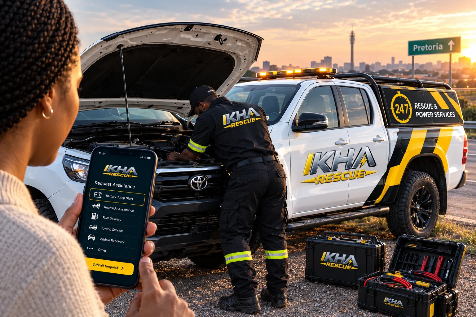 Preview of the upcoming IKHA mobile app request-assistance screen
