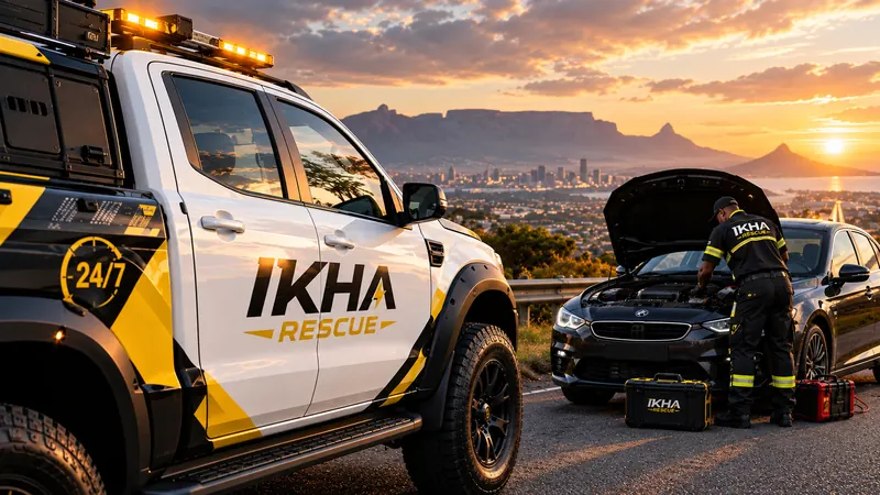 IKHA technician jump-starting a passenger vehicle roadside