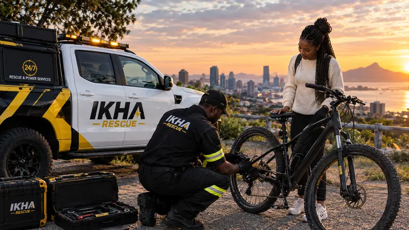 IKHA technician diagnosing an e-bike battery